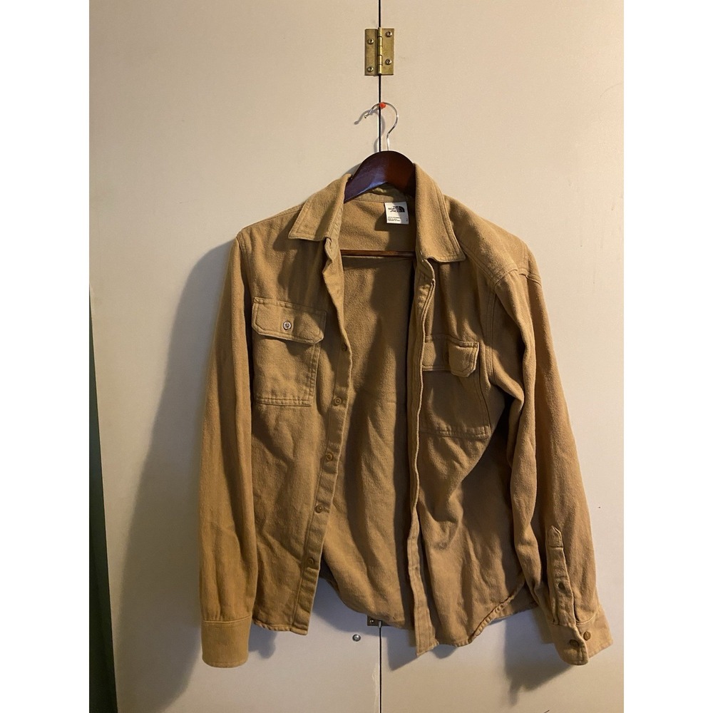 The North Face Men's Arroyo Flannel Shirt Small S Brown Tan Ochre
